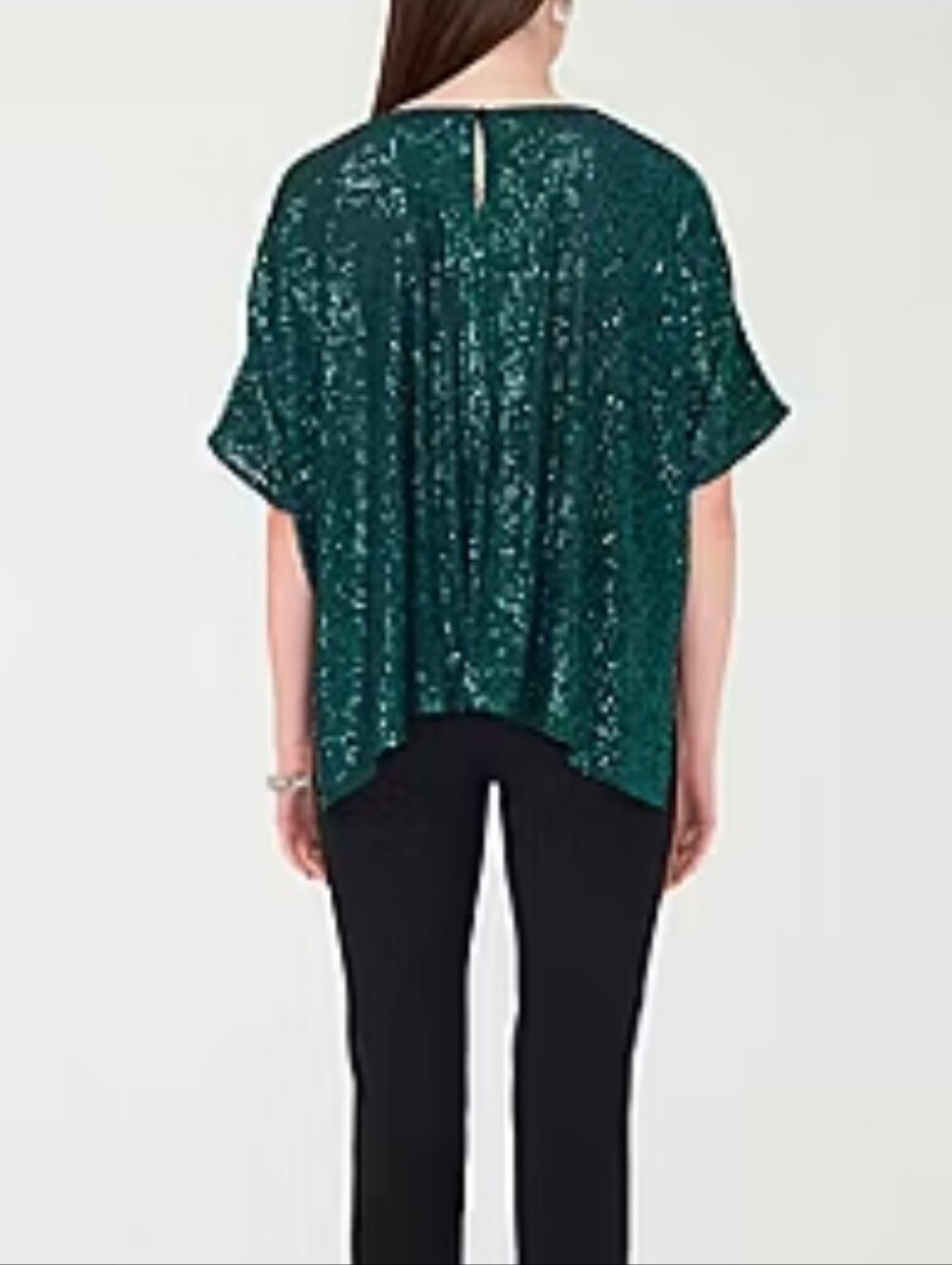 MSK Sequinned Round Neck Short Sleeve Blouse - Picture 3 of 16